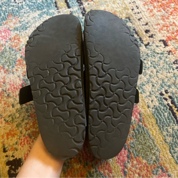 Birkenstock Brown Suede Arizona Soft Footbed Double Strap Buckle Sandals - Picture 4 of 6